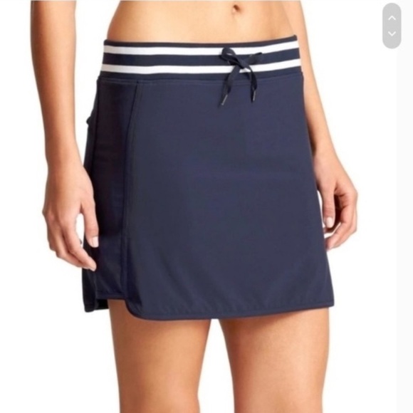 Athleta Pants - Athleta NWOT Sonara Skort Navy Blue Elastic Waistband Size 10